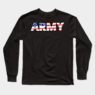 Army US Flag retro style Long Sleeve T-Shirt